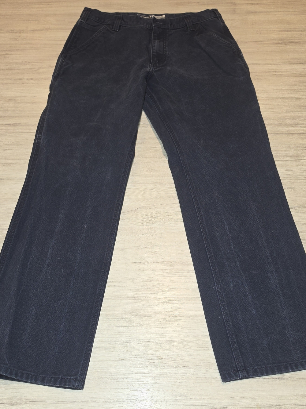 Carhartt Rugged Flex Relaxed Fit Duck Utility Work Pants Men's Navy Size 33x30